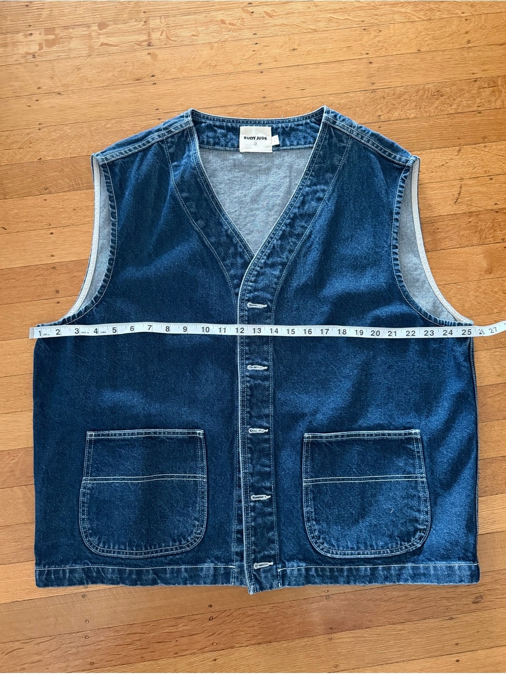 Rudy Jude Roper Vest in Tumbled Indigo size large - Picture 4 of 4